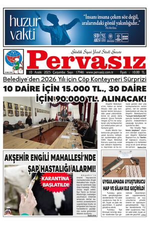 PERVASIZ GAZETESİ 10.12.2025