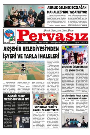 PERVASIZ GAZETESİ 26.01.2026