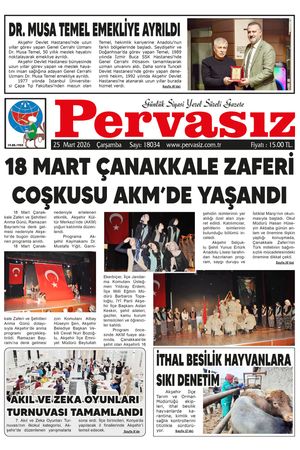 PERVASIZ GAZETESİ 25.03.2026