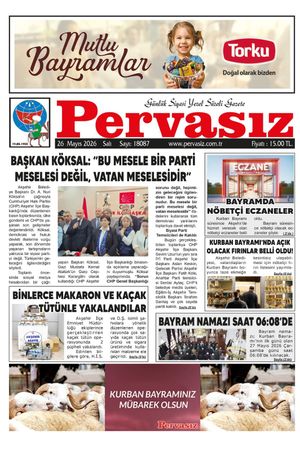 PERVASIZ GAZETESİ 26.05.2026