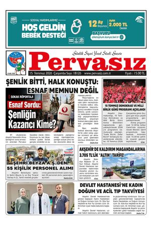 PERVASIZ GAZETESİ 15.07.2026