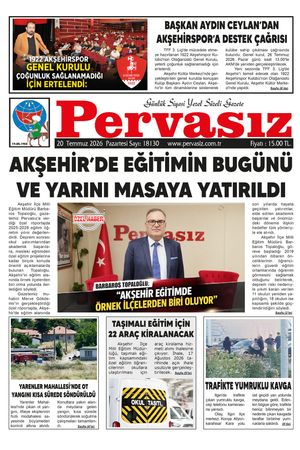 PERVASIZ GAZETESİ 20.07.2026