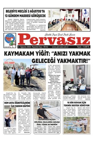 PERVASIZ GAZETESİ 03.08.2026