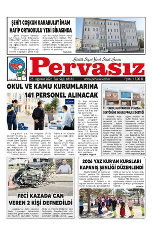 PERVASIZ GAZETESİ 25.08.2026