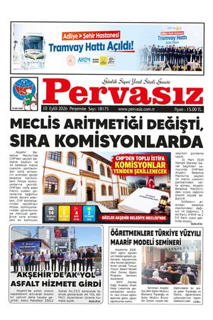 PERVASIZ GAZETESİ 10.09.2026