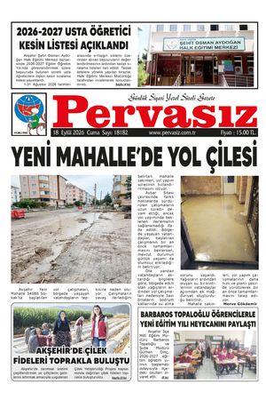 PERVASIZ GAZETESİ 18.09.2026