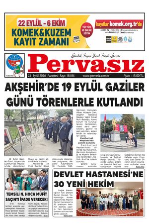 PERVASIZ GAZETESİ 21.09.2026