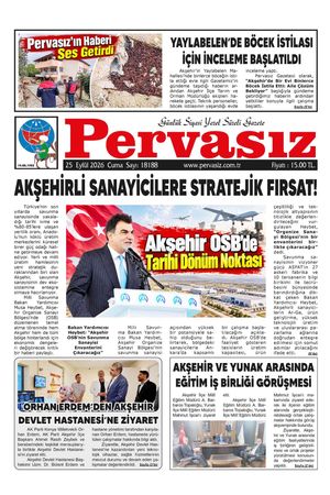 PERVASIZ GAZETESİ 25.09.2026