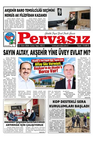 PERVASIZ GAZETESİ 23.10.2026