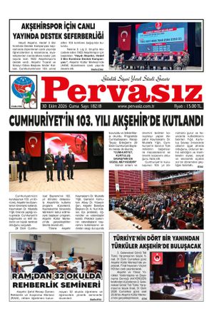 PERVASIZ GAZETESİ 30.10.2026