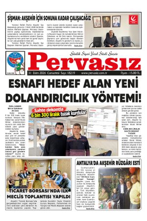 PERVASIZ GAZETESİ 31.10.2026